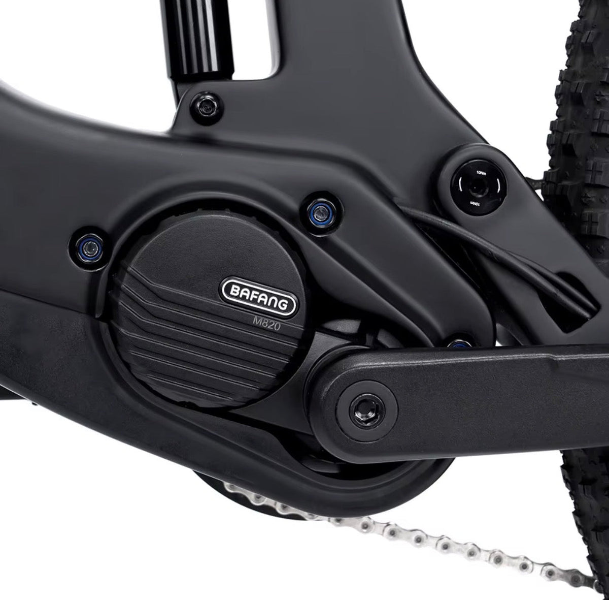 Evolve Evo Carbon EMTB Bafang M820 motor detail