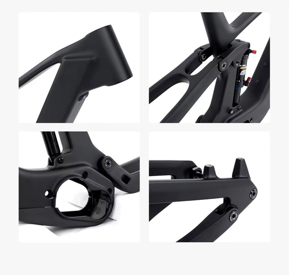 Evolve Evo Carbon EMTB carbon frame detail collage