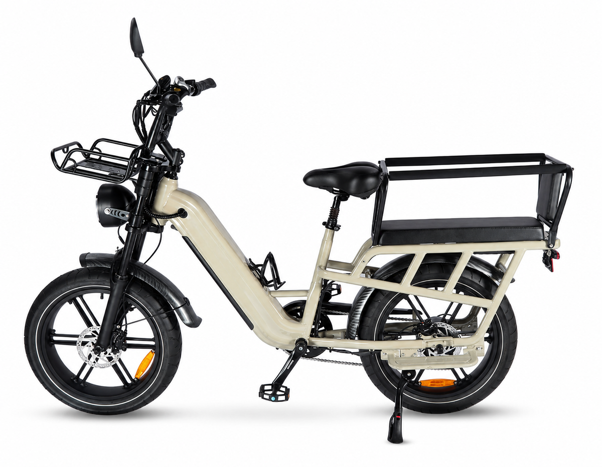Evolve Crew cream utility cargo e-bike