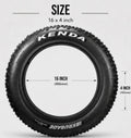Evolve Bikes 16 x 4 inch Kenda fat tyre for Horizon Voyager and Roamer